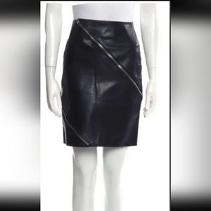Alexander Wang black leather skirt size 0 NWT